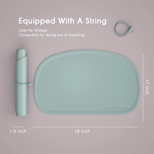 Cuddle Campus Set of 3 Silicone Placemats with Raised Edges for Kids,Toddlers,Babies, Non-Slip Dinning Table Mat, Baby Eating Mat, Food Mat - Jamouz