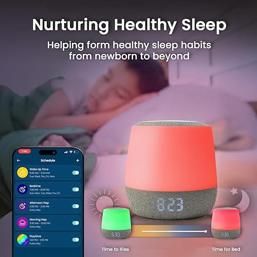 Babysense Dreamer 2.0 Baby Sound Machine with Night Light | 2nd Gen | 28 Soothing Sounds | Toddler Sleep Trainer | App-Controlled White Noise Machine | Sleep Timer | 2.4GHz WiFi | US Only - Jamouz