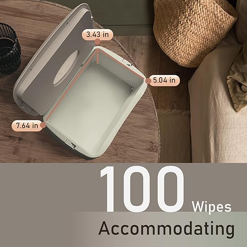 Baby Wet Wipe Warmer and Wet Wipe Dispenser, Holder and Case - with Easy Press On/Off Switch, Great Baby Gift (Blue/Grey) - Only At - Jamouz