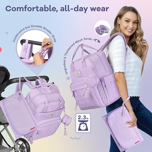 RUVALINO Diaper Bag Backpack, Multifunction Travel Pack Maternity Baby Changing Bags, Large Capacity, Waterproof, Black - Jamouz