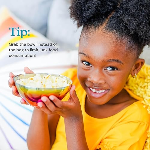 Ahimsa Stainless Steel Bowls for Kids - Pediatrician Designed, 12oz Toddler Bowl, Non Toxic Stainless Steel Snack Bowls Set, Non Plastic Kids Bowl, Dishwasher Safe (Set of 4 Classic) - Jamouz
