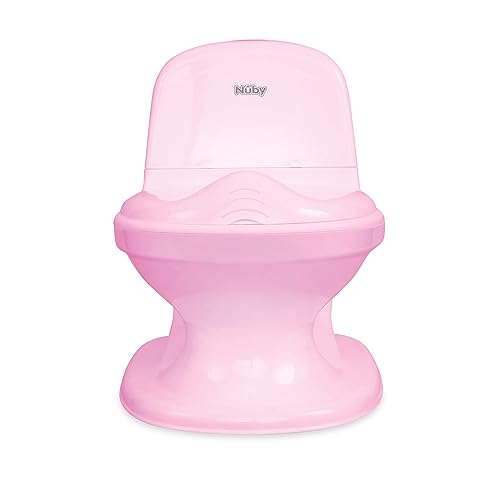 Nuby My Real Potty Training Toilet with Life-Like Flush Button and Sound - 18+ Months - White - Jamouz