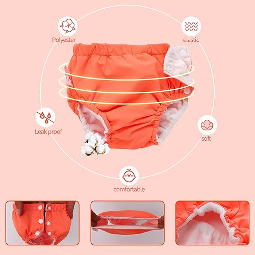 IIjnUhb Swim Diapers Baby Reusable 2 Pack,Washable Pants for 0-3 Years Boys Girls Swimming Lesson Shower Gifts - Jamouz