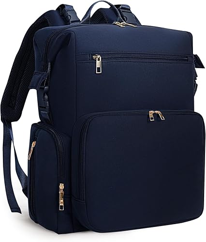 CEI-CEI Neoprene Diaper Bag Backpack with Changing Pad, Large Newborn Baby Maternity Bags Travel Tote with Insulated Pockets (Black) - Jamouz