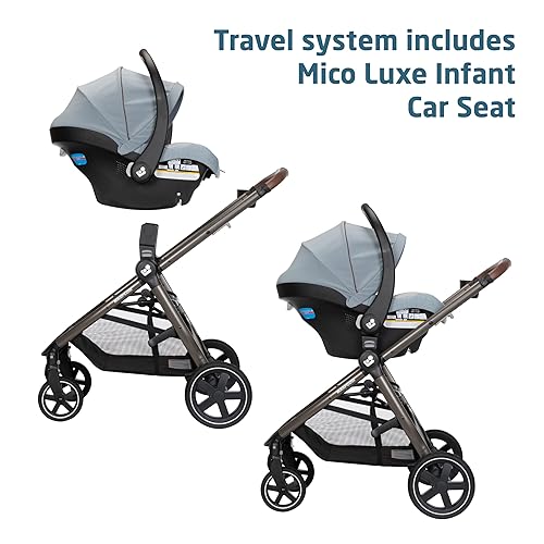 Maxi-Cosi Zelia™ Luxe 5-in-1 Modular - Baby Travel System Car Seat and Stroller, Infant Car Seat and Stroller Combo, Baby Car Seat and Stroller Combo in New Hope Tan - Jamouz