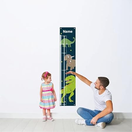 Personalized Kids Canvas Growth Chart, Height Chart, Growth Chart Banner, Train - Jamouz