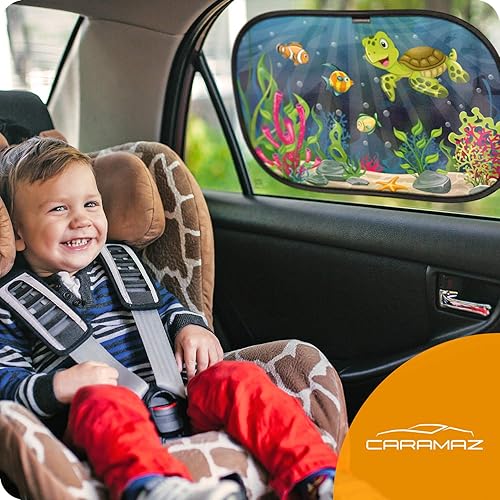 Car Window Shade for Baby with Certified UV-Protection 2 Pack - 20'x12' - Jamouz