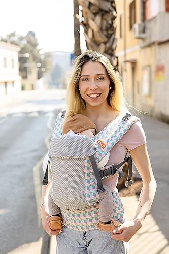 Beco Baby Carrier Gemini Newborn to Toddler-Front, Back and Hip Seat Carrier,Baby Carrier Backpack & Baby Front Carrier with Adjustable Seat,Ergonomic Baby Holder 7-35lbs (Grey) - Jamouz