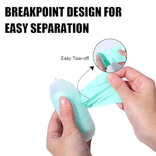 Baby Disposable Diaper Bags, Waste Bags 8 Refill Rolls/120 Bags with Dispenser, Convenient and Quick Diaper Disposal, Unscented - Jamouz