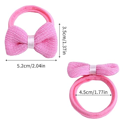 24 Pcs Toddler Hair Ties for Girls, Baby Hair Tie Cute Flower Elastic Scrunchies, Seamless Ponytail Holders, Little Girls Hair Accessories for Thick Hair, Pink, Purple, Blue - Jamouz