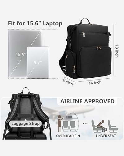 CEI-CEI Neoprene Diaper Bag Backpack with Changing Pad, Large Newborn Baby Maternity Bags Travel Tote with Insulated Pockets (Black) - Jamouz