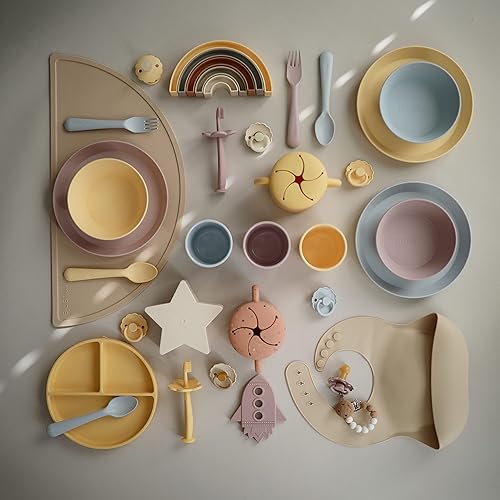 mushie Silicone Suction Plate | BPA-Free Non-Slip Design (Ivory) - Jamouz