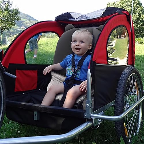 Baby Trailer Insert - Breathable 3D Mesh Comfort Cushion for Strollers; Adjustable Reclining Positions; Includes Shoulder and Crotch Pads - Jamouz