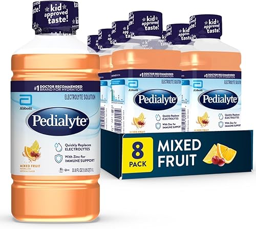 Pedialyte Electrolyte Solution, Unflavored, Hydration Drink, 33.8 Fl Oz. (Pack of 4) - Jamouz