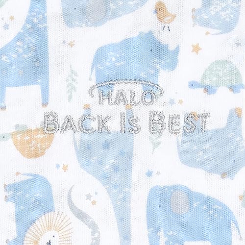 HALO 100% Cotton Sleepsack Swaddle, 3-Way Adjustable Wearable Blanket, TOG 1.5, Baby Blue, Newborn, 0-3 Months - Jamouz