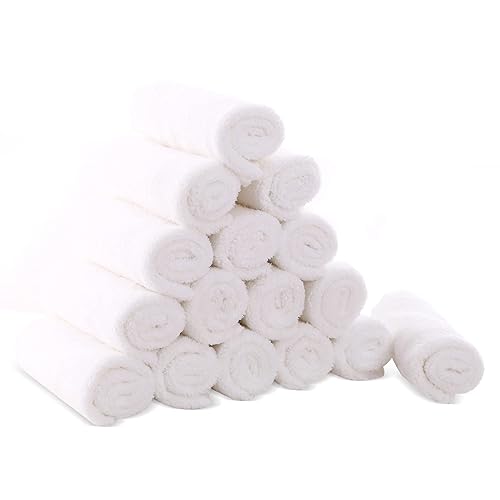 Cute Castle Ultra-Soft Baby Washcloths, 16 Pack - 9' by 9', Gentle on Sensitive Skin for Face and Body, Plush, Super Absorbent Wash Clothes for Girls and Boys - Jamouz