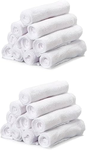 Spasilk Washcloth Wipes Set for Newborn Boys and Girls, Soft Terry Washcloth Set, Pack of 10, Blue - Jamouz