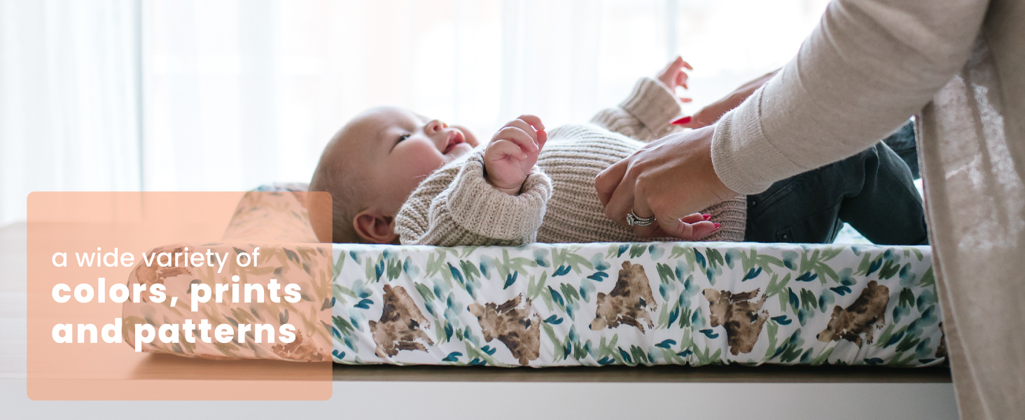 bear print changing pad cover