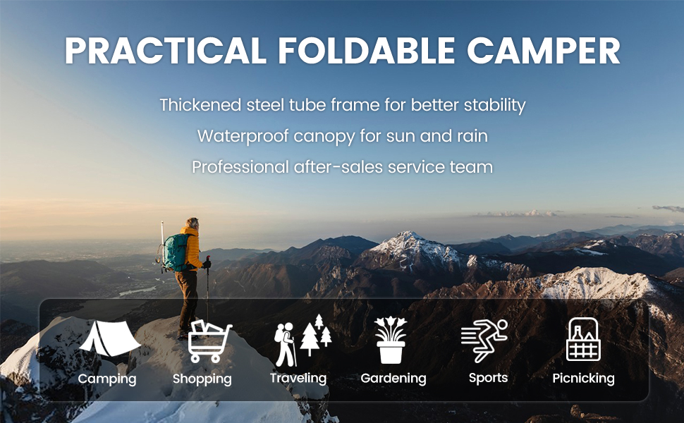 Practical foldable camper