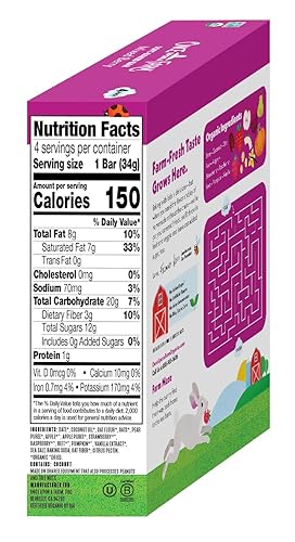 Once Upon a Farm Organic Soft Baked Kids' Bars, Mixed Berry | 8 Boxes, 32 Total Bars - Jamouz