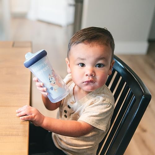The First Years Bluey Insulated Sippy Cups - Dishwasher Safe Spill Proof Toddler Cups - Ages 12 Months and Up - 9 Ounces - 2 Count - Jamouz