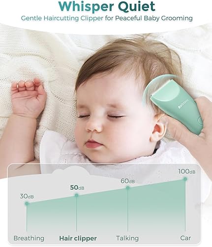 Baby Hair Clippers, Quiet & Dual-Mode Hair Cutting for 0-12, Waterproof Rechargeable & Cordless Hair Trimmer for Infant Toddler & Kids - Jamouz