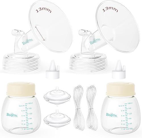 Breast Pump Parts Compatible with Spectra S1/S2/9 Plus, Not Original Accessories, Full Set Replacements Include 24mm Flanges, Valves, Backflow Protectors (Duckbills Included), Tubings and Bottles - Jamouz