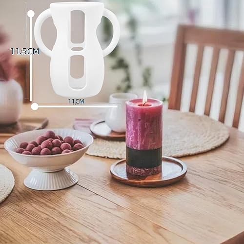 Silicone Sleeves with Handles Kit for Philips-Avent-Glass-Bottle, Compatible with Philips Avent Anti Colic Baby Bottles, Anti Breakage Baby Bottles Holder - Jamouz