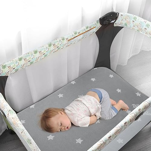 Bassinet Mattress Pad 24 x 42 Compatible with Lotus Travel Crib, Waterproof Breathable Soft Baby Foam with Removable Zippered Cover - Jamouz