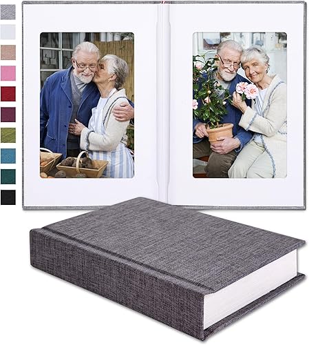 Small 4x6 Photo Album with Writing Space Holds 30 Photos Ideal for Wedding Theme-Album and Baby Photo Album (Beige) - Jamouz