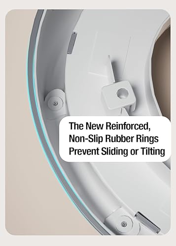 PandaEar Baby Toddler Potty Training Toilet Seat for Boys and Girls with Handles| Child Kids Potty Seat Toilet Seat Attachment| Safe Urine Guard Non-Slip Rubber Rim| Fits Round & Oval Toilets - Jamouz