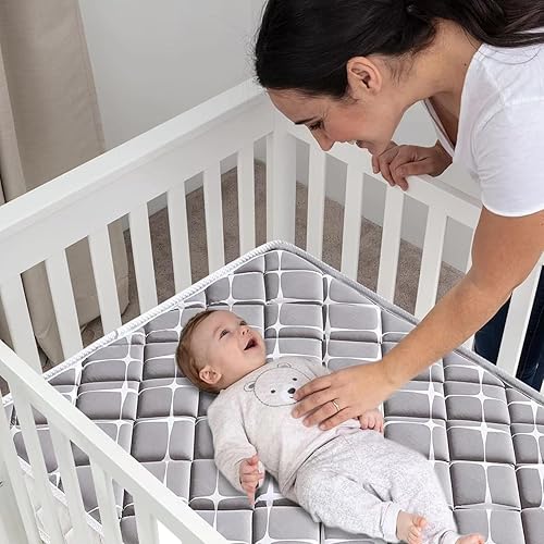 Premium Dual-Sided Baby Crib Mattress and Toddler Mattress - 52' x 27.6' x 5' - Breathable - Firm Soft - Fits Standard Cribs and Toddler Beds - Jamouz