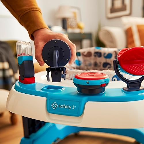 Safety 1st Ready, Set, Walk Dx Developmental Baby Walker with Wheels, Baby Toys, Nantucket - Jamouz