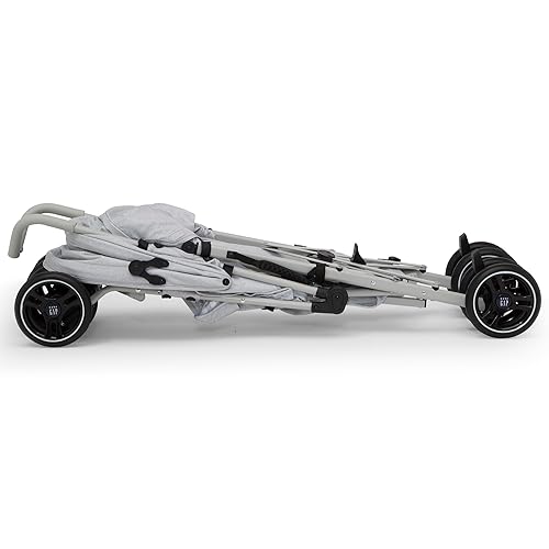 babyGap Classic Stroller - Lightweight Stroller with Recline, Compact Fold & Removable Parent Organizer - Made with Sustainable Materials, Grey Stripes - Jamouz