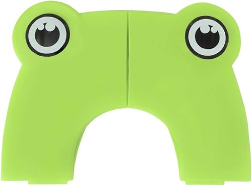 Toilet Potty Training Seat Cover, Travel Toilet Seat, Folding Non Slip Silicone Pads, Travel Portable Reusable Kids Toddlers Boys Girls, Carry Bag (Green - Frog) - Jamouz