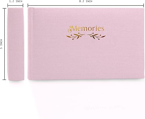 Holoary Small 4x6 Photo Album, Linen Hard Cover, Holds 50 Photos, Black Page Traditional Book Bound, Mini Brag Book Baby Album, Ideal For Wedding, Family Pictures, Gifts, Anniversary (Sky blue) - Jamouz