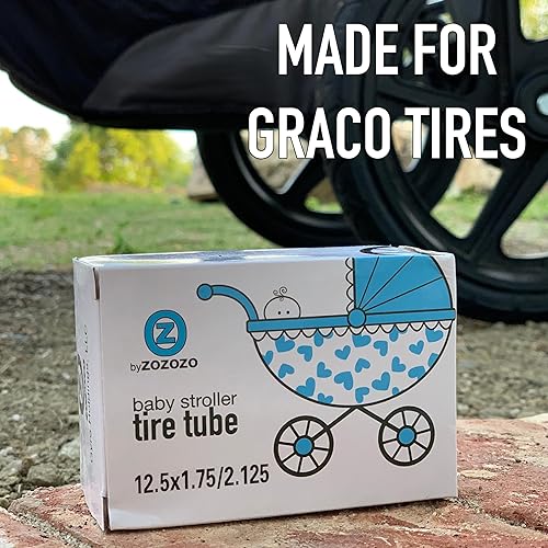 Graco Stroller Tire Tube Replacement - [Rear Wheels] 16'x1.75' Inner Tube for Graco Jogging Strollers - Wayfinder, Alterrain, Revolution Flex/Pro/SE, Strides, Ironman & All Duallie Joggers - Jamouz