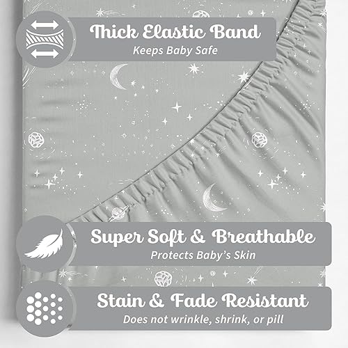 Baby Changing Pad Cover 2-Pack for Girls (Fleurette) - Premium Fitted Sheets Baby Diaper Changing Table Cover - Buttery Soft Cotton Blend - Jamouz