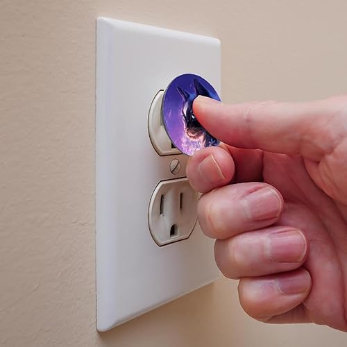 12 PCS Baby Child Proofing Outlet Covers, Electrical Safety Socket Protection Caps for 2-Prong Power Wall Plate Pure Black, czbhg-001 - Jamouz