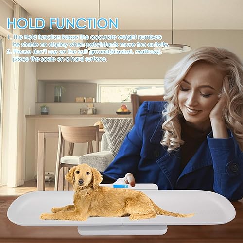MEKBOK Pet Scale with Tape Measure, Multi-Function Baby Scale, Infant Scale Digital Weight with Height Tray(Max: 70cm), Measure Weight Accurately(Max: 220lb), Perfect for Toddler/Puppy /Cat/Dog/Adult - Jamouz