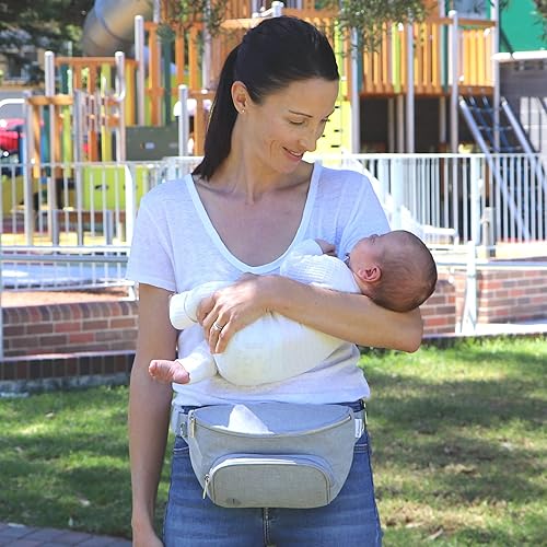 Suessie Fanny Pack Diaper Bag - with Baby Changing Pad & Waterproof Wipes Pocket - Stroller Organizer - Jamouz
