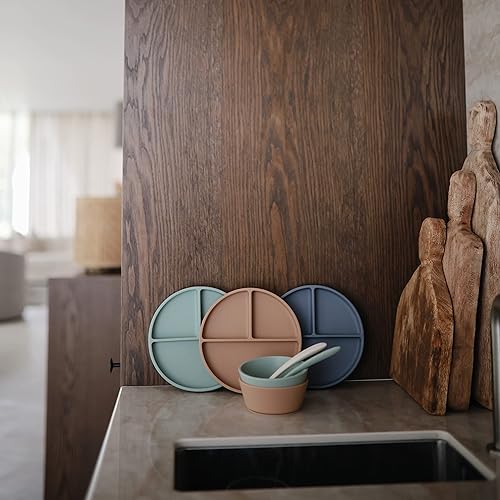 mushie Silicone Suction Plate | BPA-Free Non-Slip Design (Ivory) - Jamouz