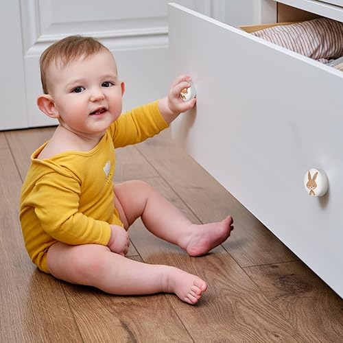12 Pieces Woodland Animal Dresser Knobs Soft Rubber Kitchen Cabinet Knobs Safari Animal Print Dresser Knobs Drawer Pull Handle Knobs for Kids Home Nursery Dresser Drawer Furniture Cupboard - Jamouz