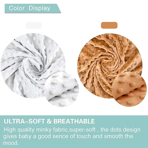 OWLOWLA Minky Nursing Cover, Breastfeeding Pillow Slipcover Fits Nursing Pillow for Baby Boy Girl(Baby Blue) - Jamouz