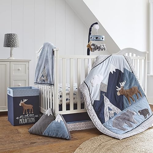 Levtex Baby - Trail Mix Table Lamp and Shade - White Tree with Grey Shade Lamp - Nursery Accessories - Measurements: 16 in. high and 8 in. Diameter - Jamouz