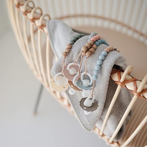 mushie 100% Silicone Baby Pacifier Clip BPA Free | Eva (Mauve) - Jamouz