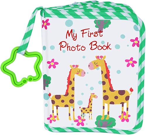 VNOM Baby Photo Album Soft Cloth Photo Book First Year Memory Album Shower Gift for Babies Newborns Toddlers & Kids,Holds 4x6 Inch Photos. (Pink) - Jamouz