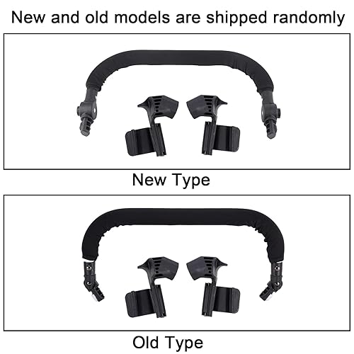 Baby Stroller Bumper Bar, Armrest Handle Crossbar, Premium PU Leather, Easy to Attach and Fold, Enhance Stroller Safety and Comfort - Jamouz