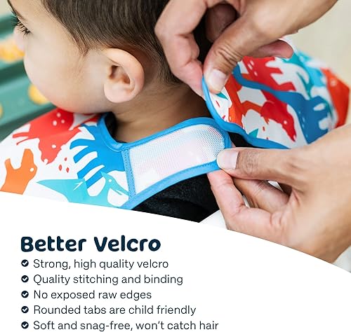 Tiny Twinkle Mess Proof Baby Bib - Waterproof Toddler and Baby Apron Bib - Machine Washable - PFAS and BPA Free - Jamouz