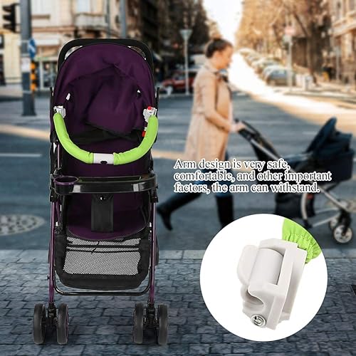 OKJHFD Stroller Handrail Handlebar,Cozy Stroll Handle Extension Bar Armrest Handle, Adjustable Baby Stroller Handle Handlebar Armrest Bumper Bar for Most Baby Strollers (Black) - Jamouz